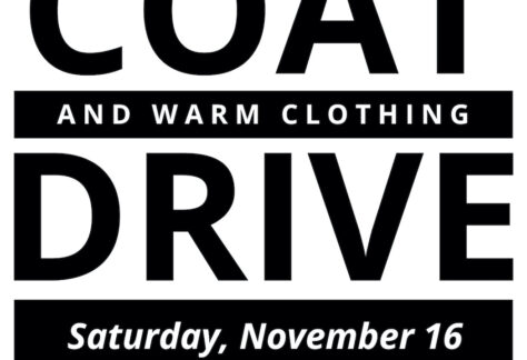 text image Coat and Warm Clothing Drive, Saturday, November 16, 11:00am - 4:00pm